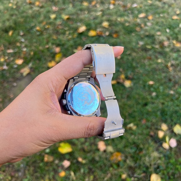 Diesel Mens Mega Chief Chronograph Silver-Tone Stainless Steel Watch - Picture 4 of 8